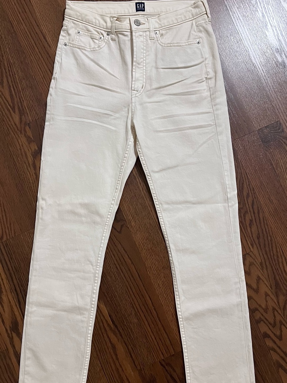 GAP Womens Off-White Slim Jeans 4/27